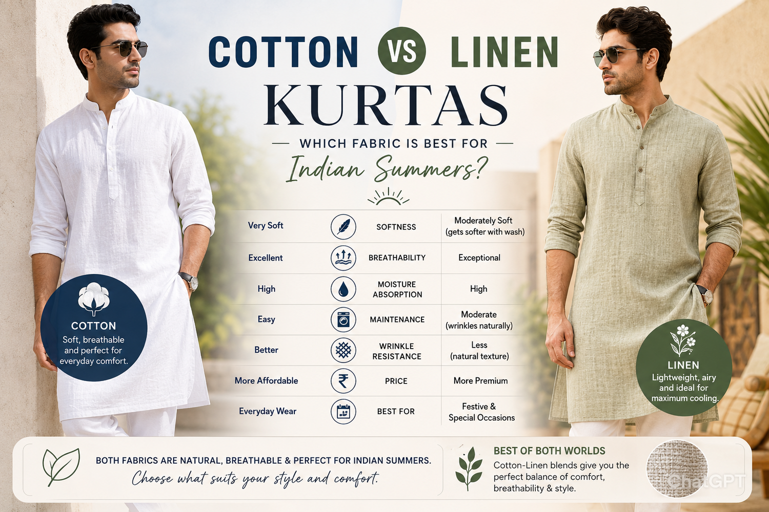 Cotton vs Linen Kurtas: Which Fabric Is Best for Indian Summers?