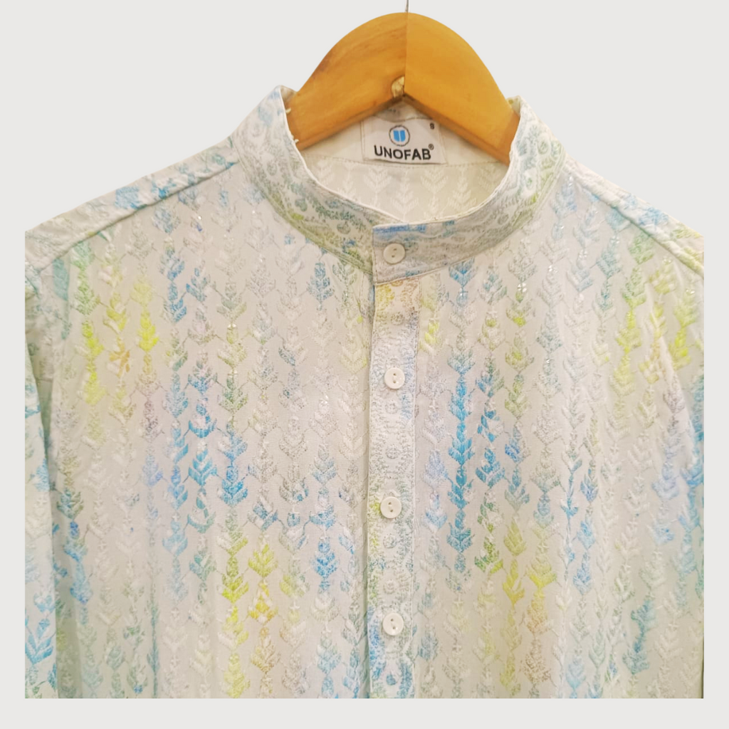 Chikankari Kurta Pajama Set