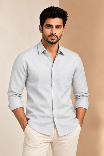 Translation missing: en.Pearl Silver Premium Bamboo Cotton Shirt