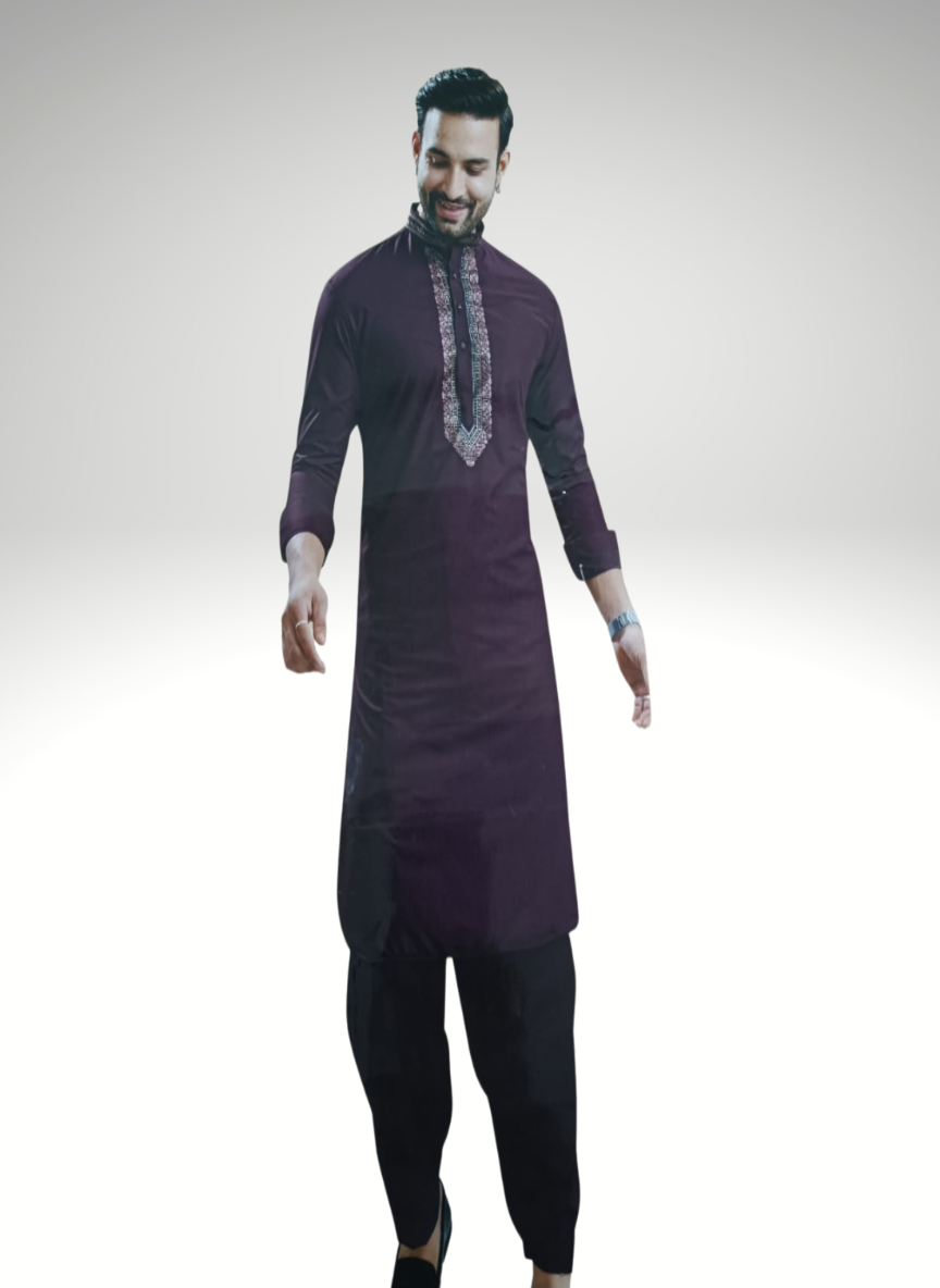 Embroidered Kurta with Salwar