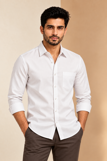 Translation missing: en.Pristine White Bamboo Cotton Shirt