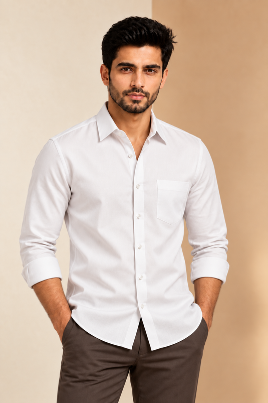 Translation missing: en.Pristine White Bamboo Cotton Shirt