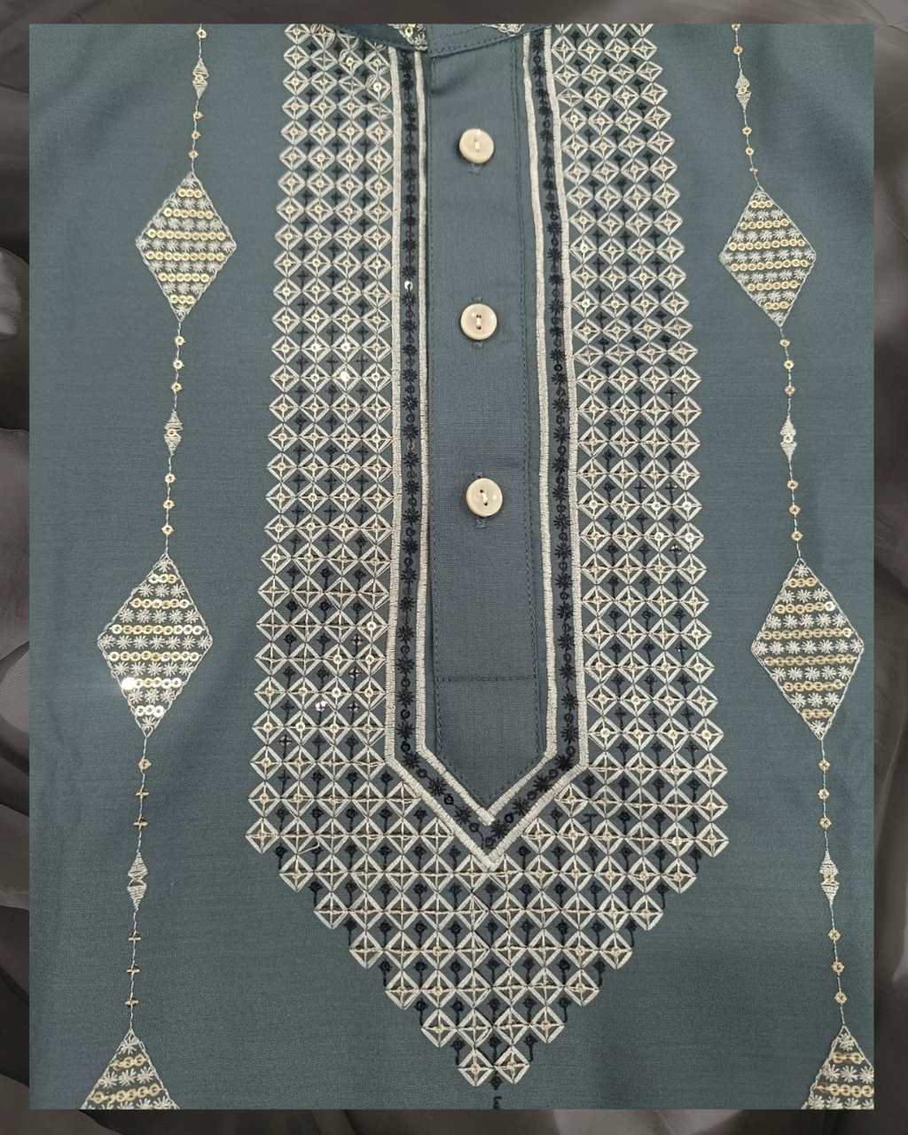 Embroidered kurta with Salwar
