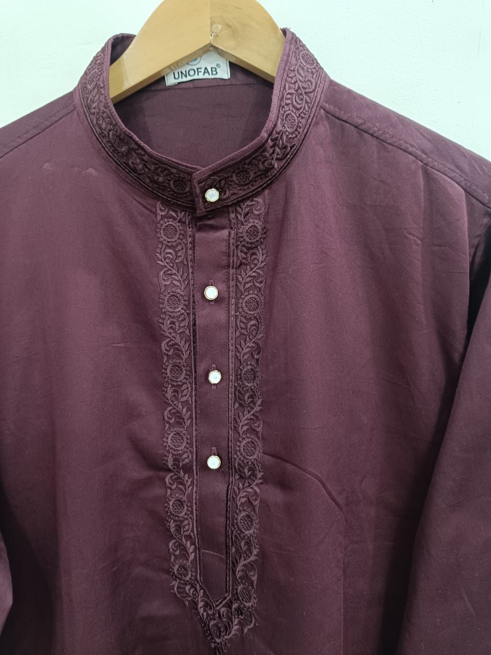 Embroidered Cotton Kurta Set