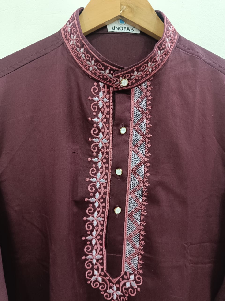 Embroidered Cotton Kurta Set