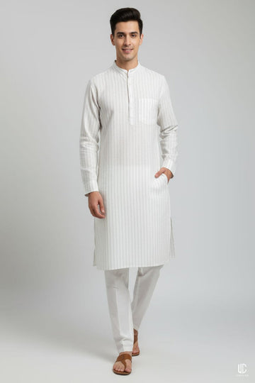 Translation missing: en.Men's Linen Cotton Striped Kurta