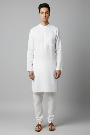 Translation missing: en.Men's Linen White Kurta