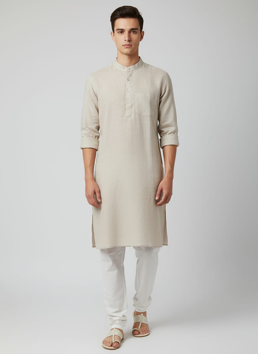 Men's Linen Kurta