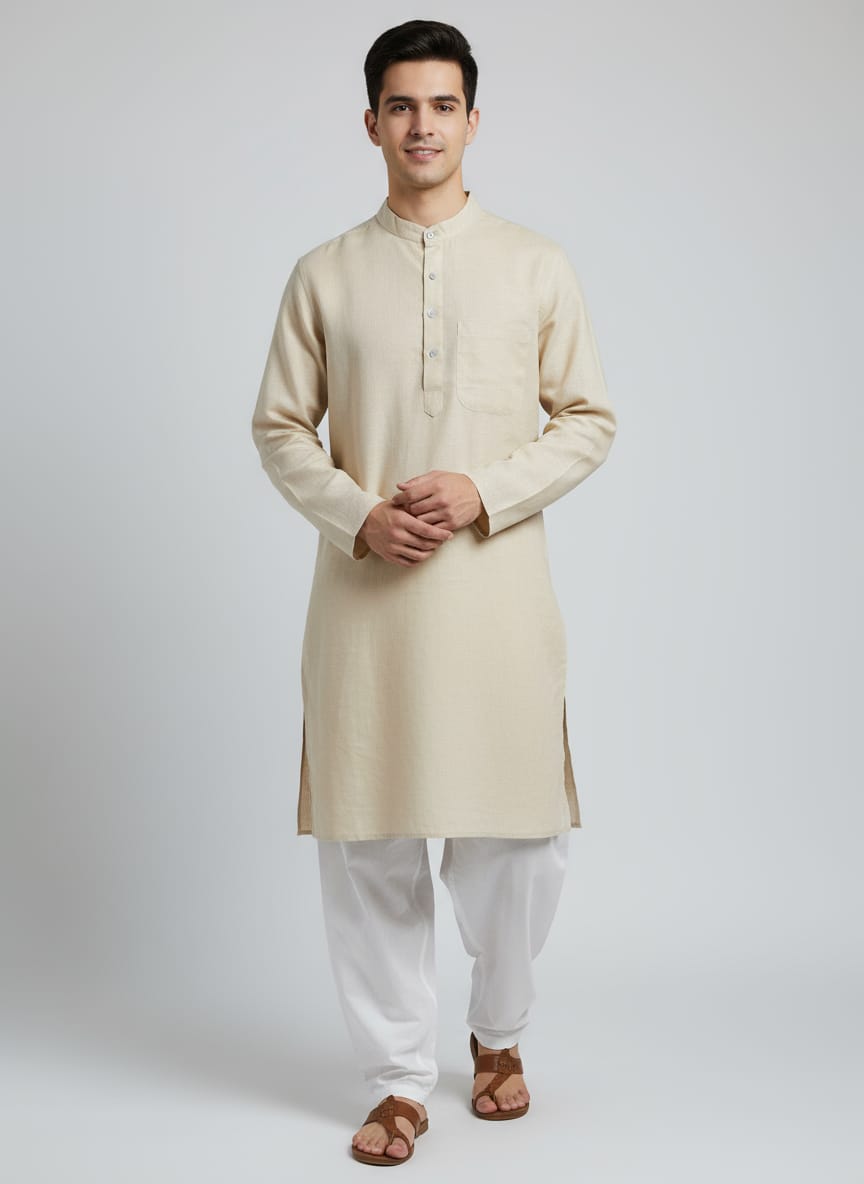 Men's Linen Kurta