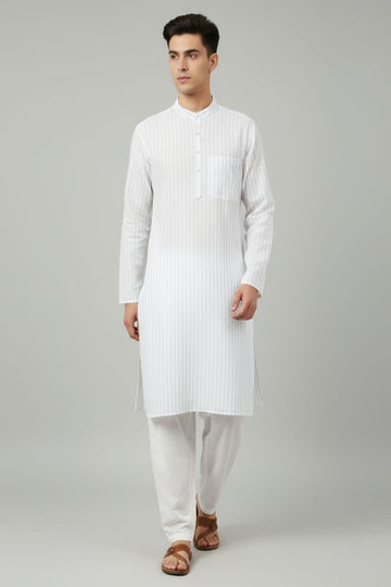 Translation missing: en.Men's Linen Cotton Striped Kurta