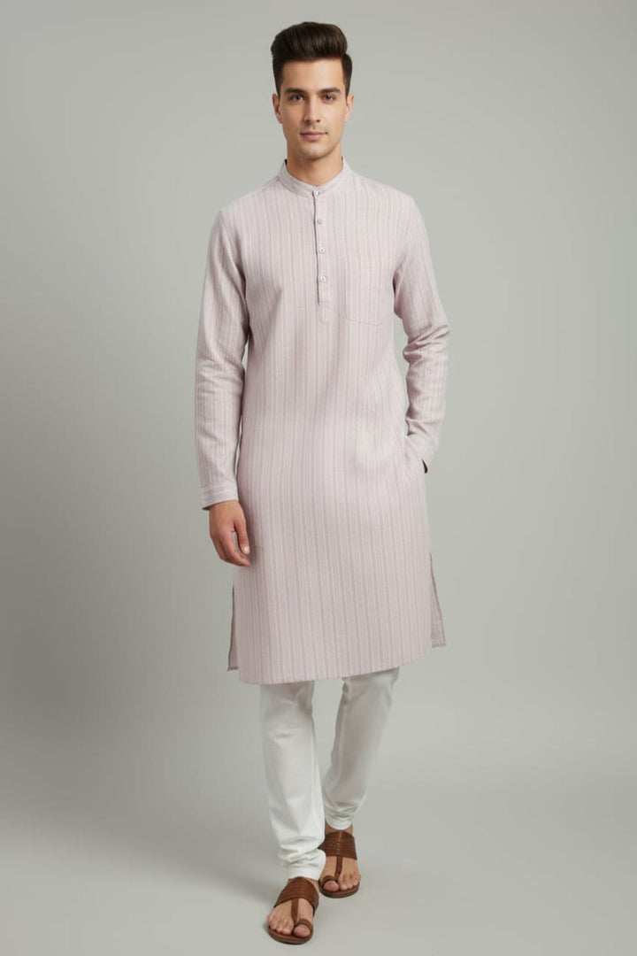 Translation missing: en.Men's Linen Cotton Striped Kurta