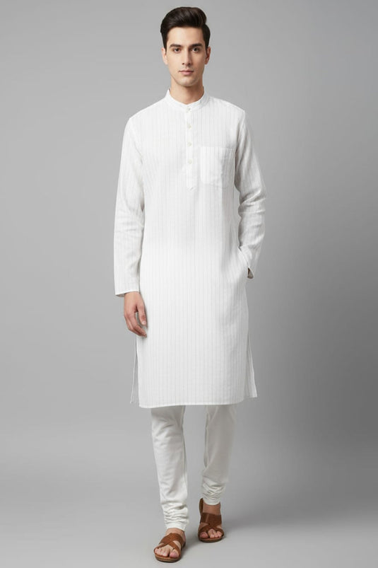 Translation missing: en.Men's Linen Cotton Striped Kurta