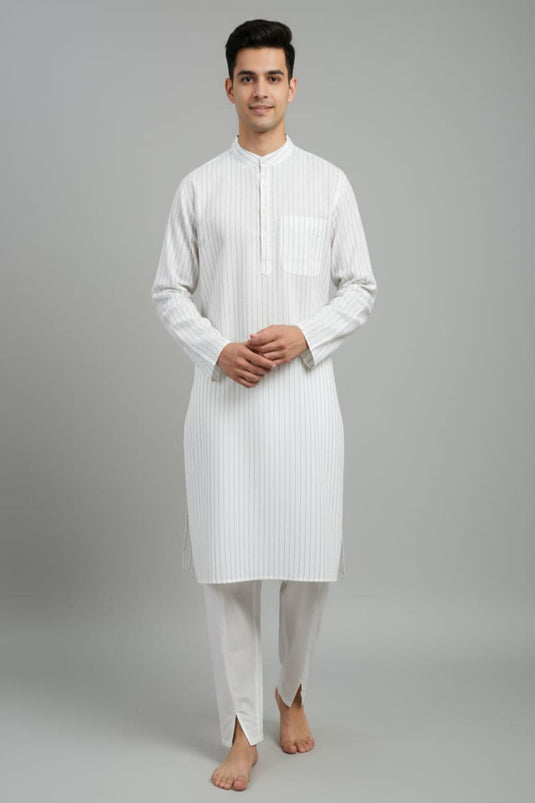 Translation missing: en.Men's Linen Cotton Striped Kurta