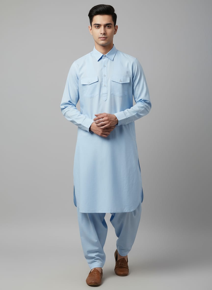Men's Pathani Kurta Salwar Set