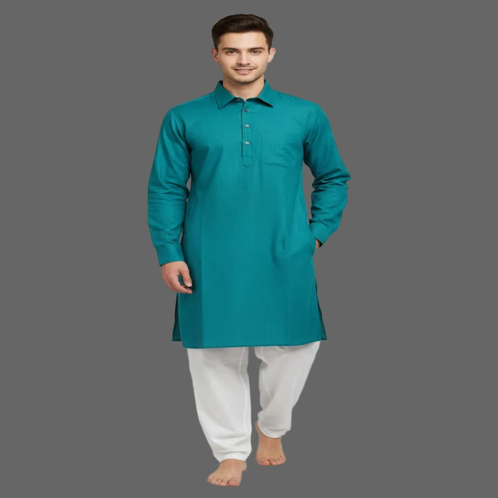 Pathani Kurta with White Salwar