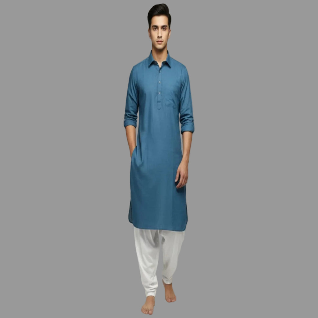 Pathani Kurta with White Salwar