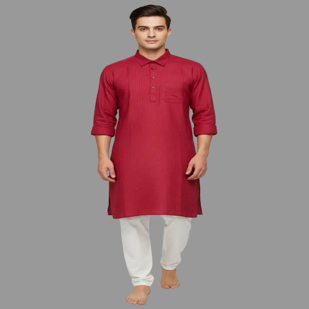 Pathani Kurta with White Salwar