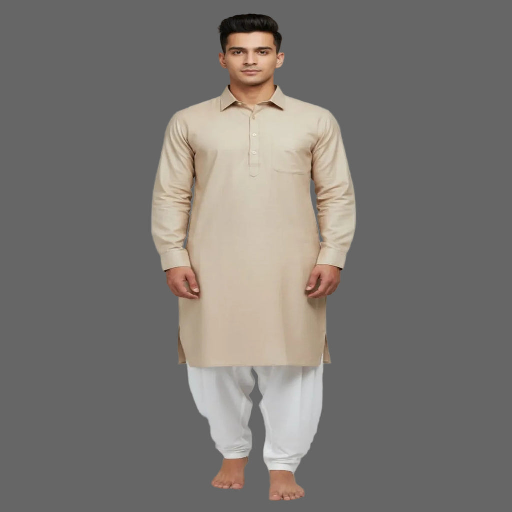 Pathani Kurta with White Salwar