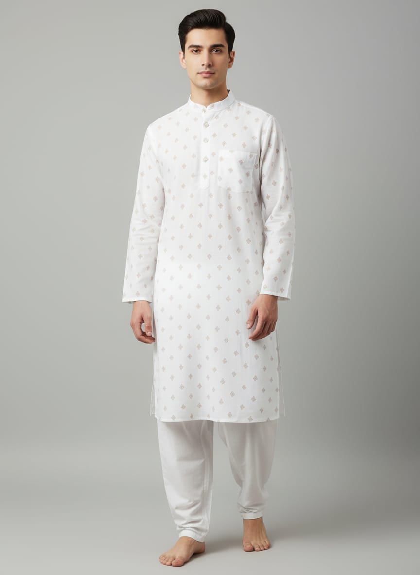 Printed Cotton Kurta