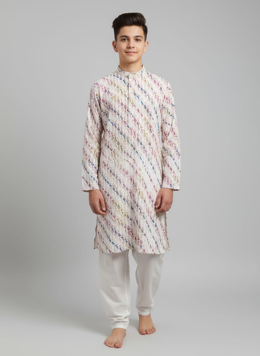 Chikankari Kurta Pajama Set