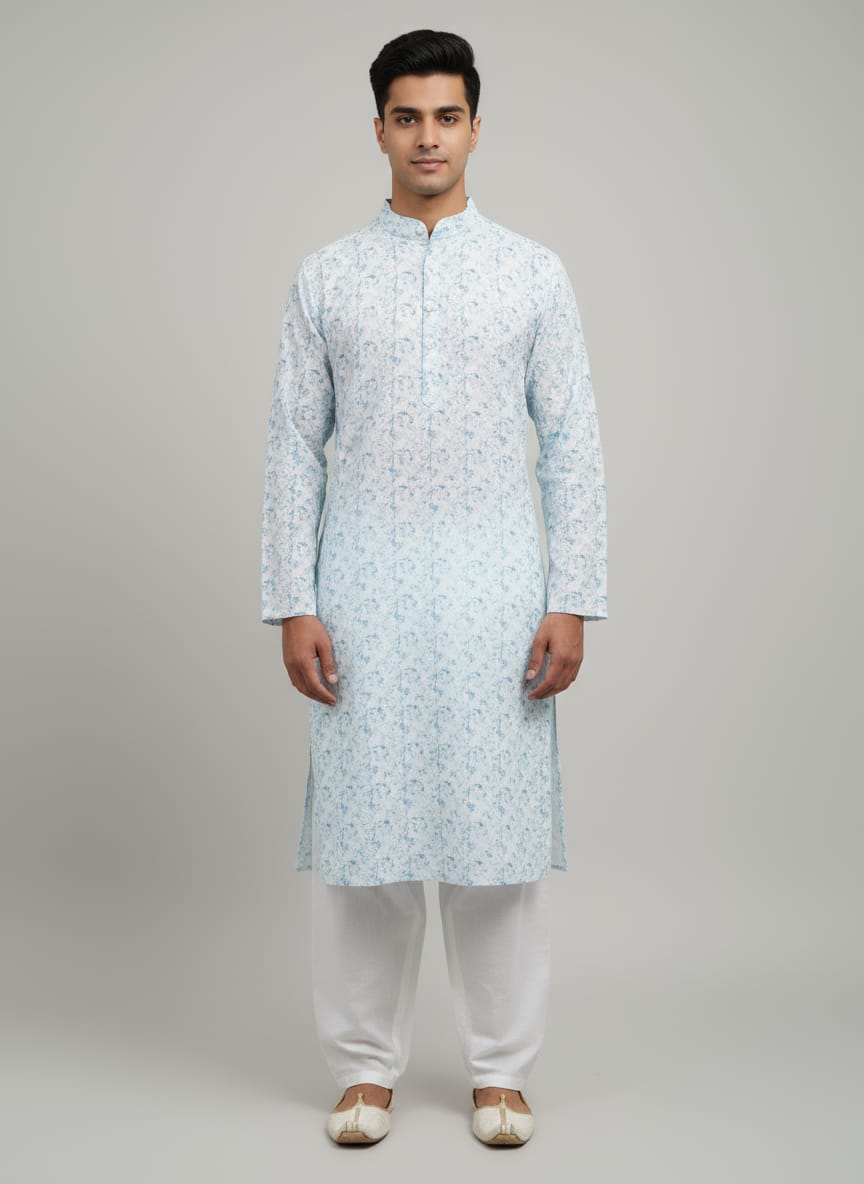 Chikankari Kurta Pajama Set