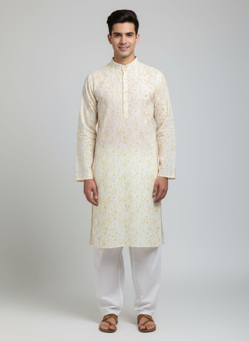 Chikankari Kurta Pajama Set