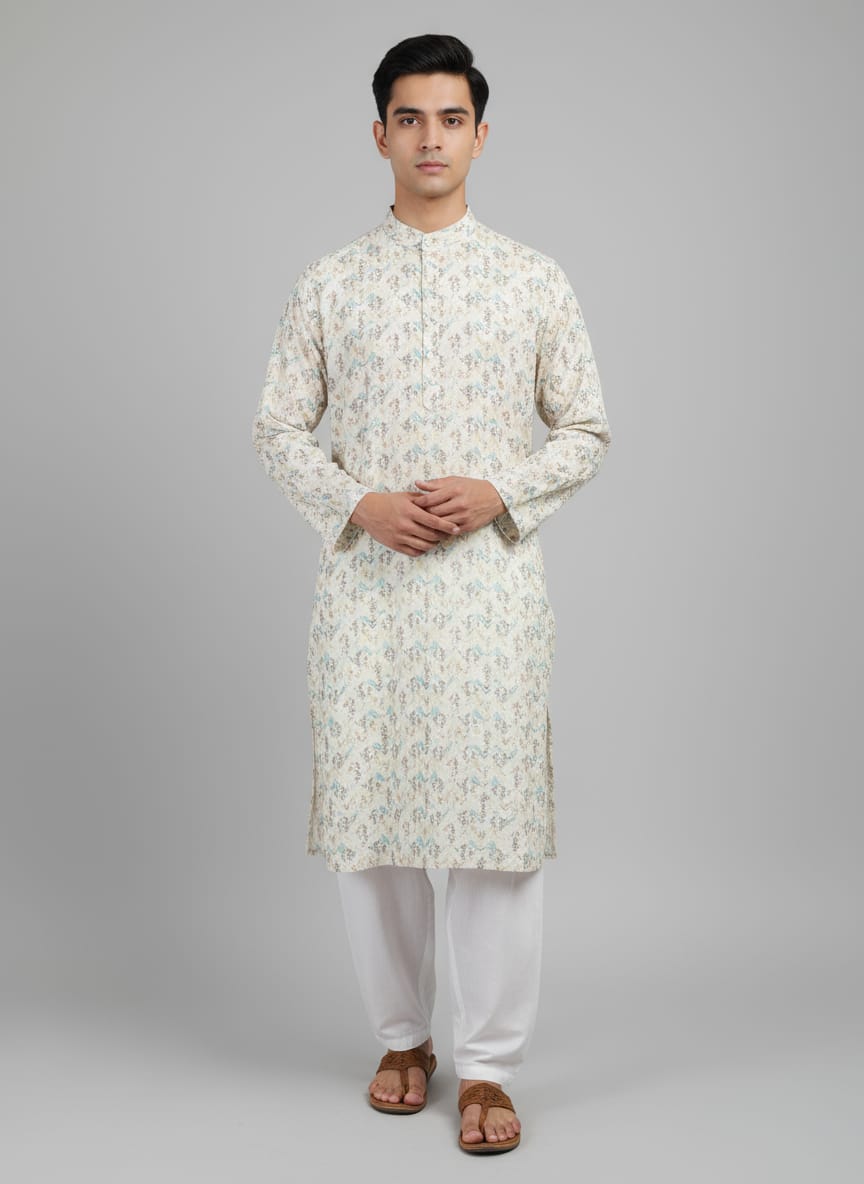चिकनकारी कुर्ता पायजामा सेट