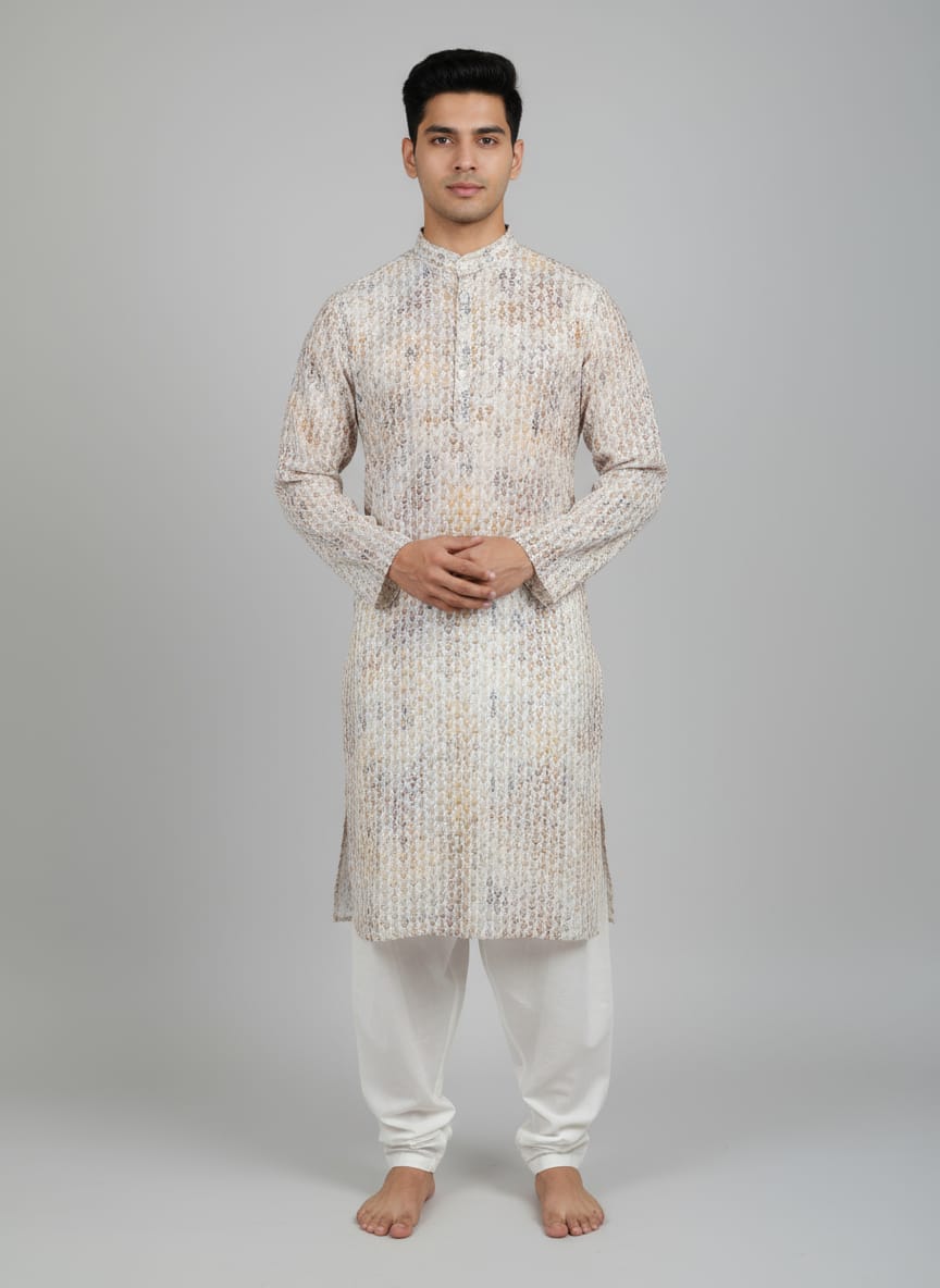 Chikankari Kurta Pajama Set