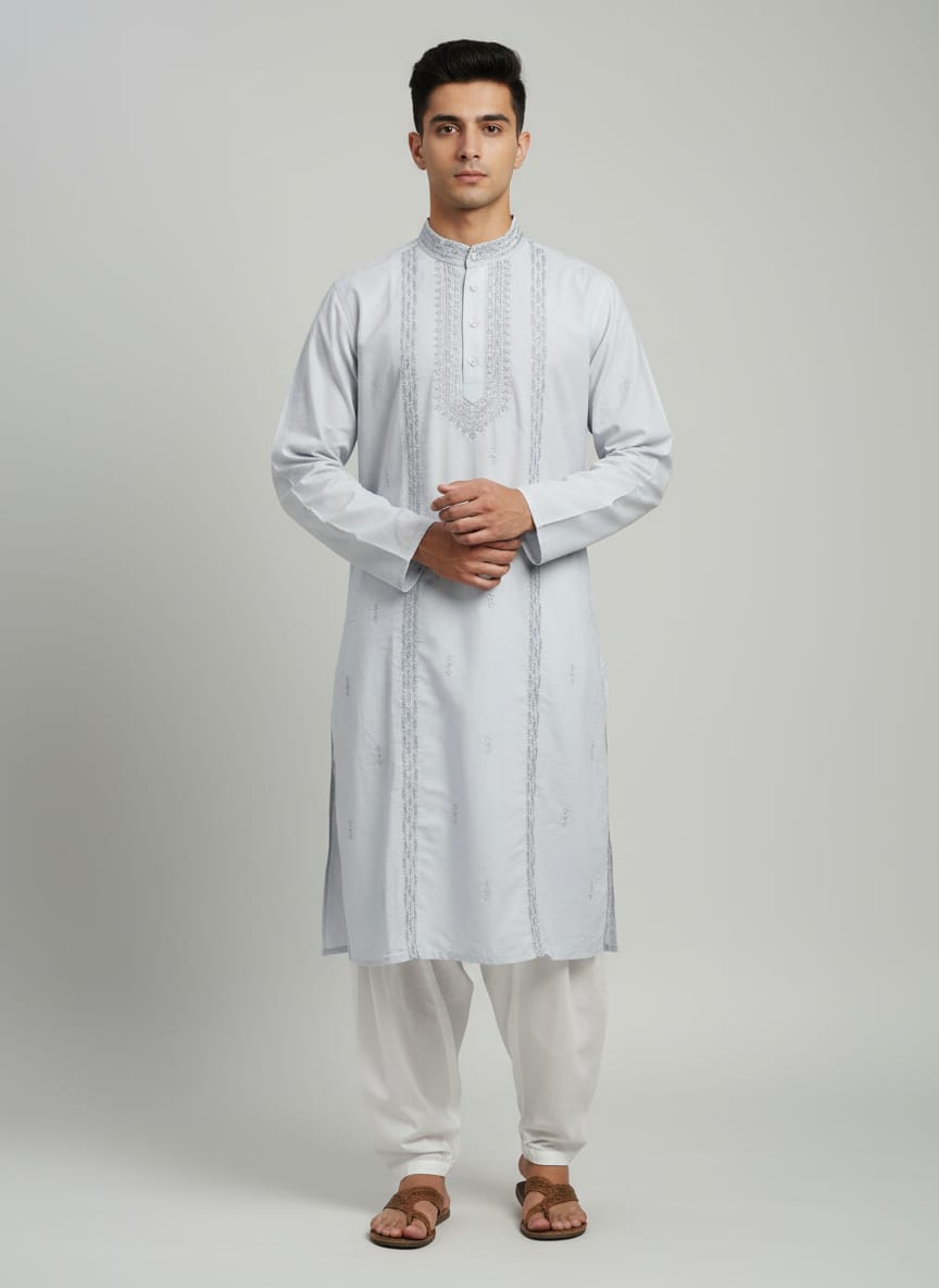 Embroidered Kurta with Salwar