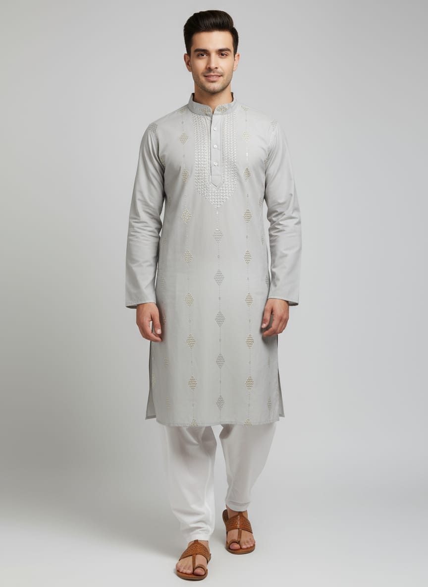 Embroidered Kurta with Salwar