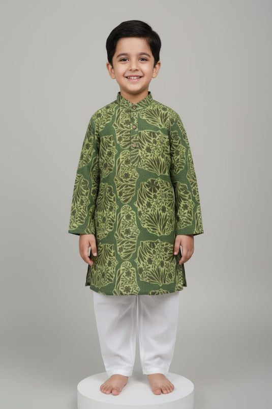 Translation missing: en.Kids Printed Kurta Pajama Set