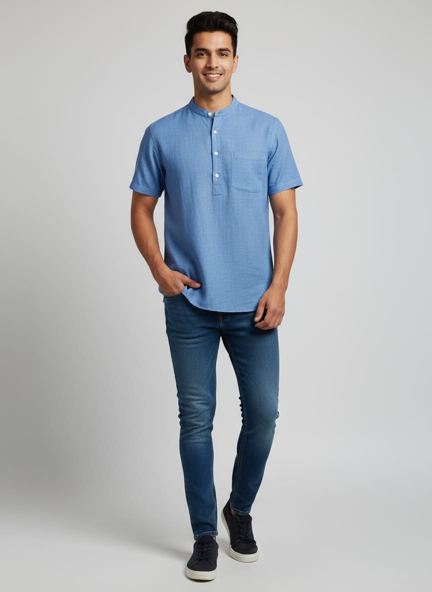 Linen Cotton Super Short Kurta