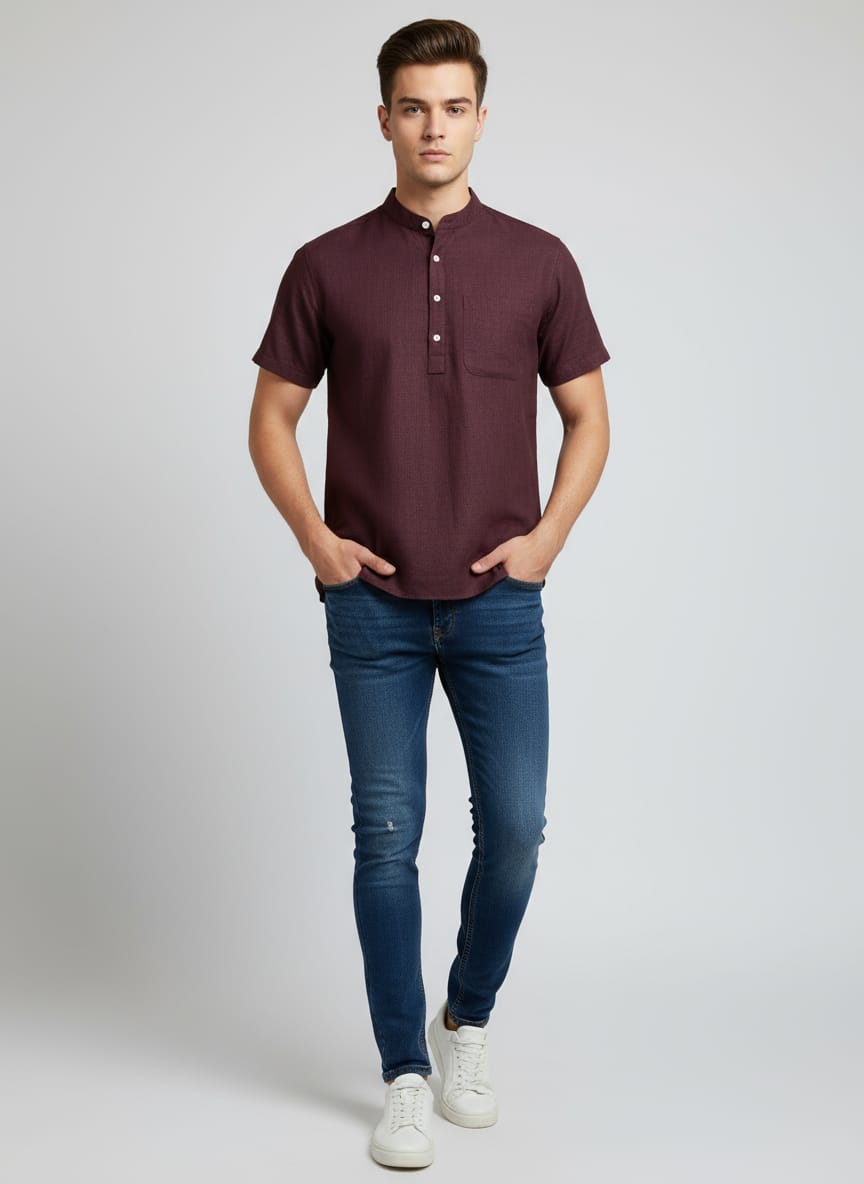 Linen Cotton Super Short Kurta