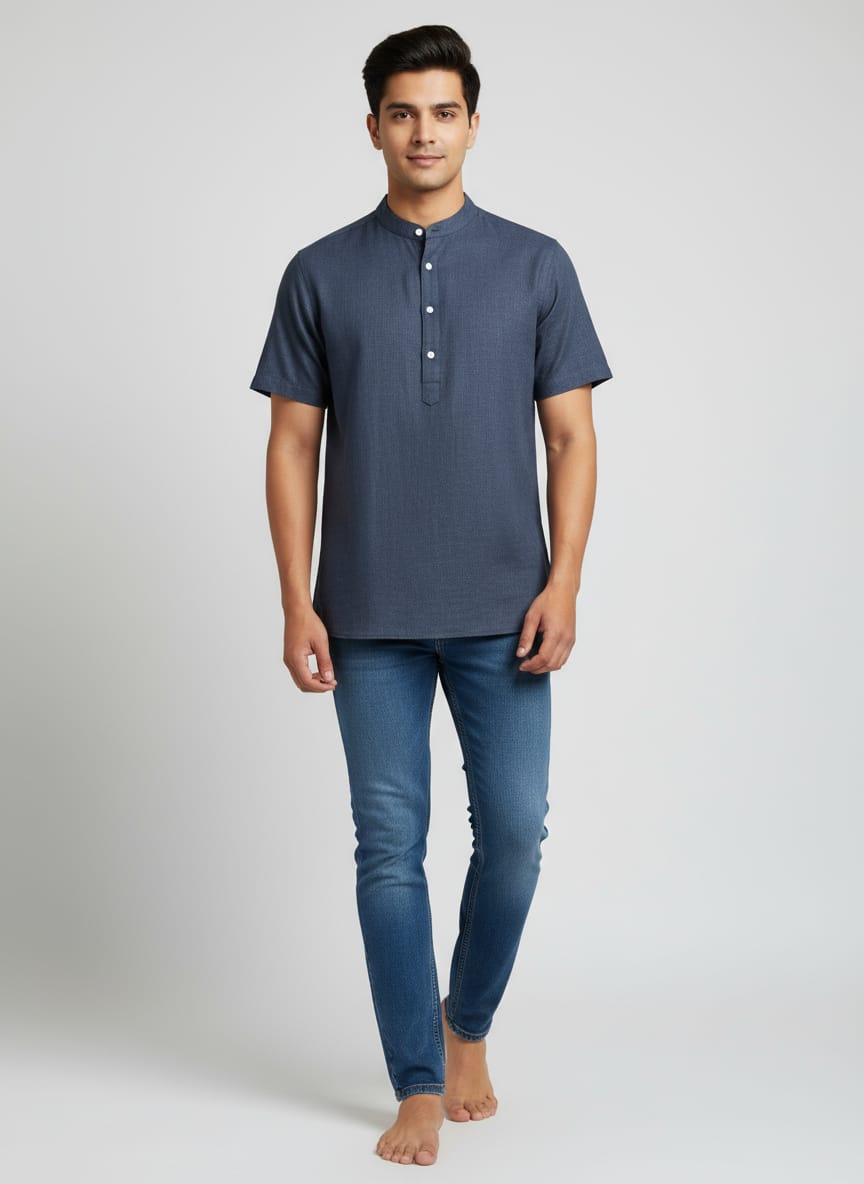 Linen Cotton Super Short Kurta
