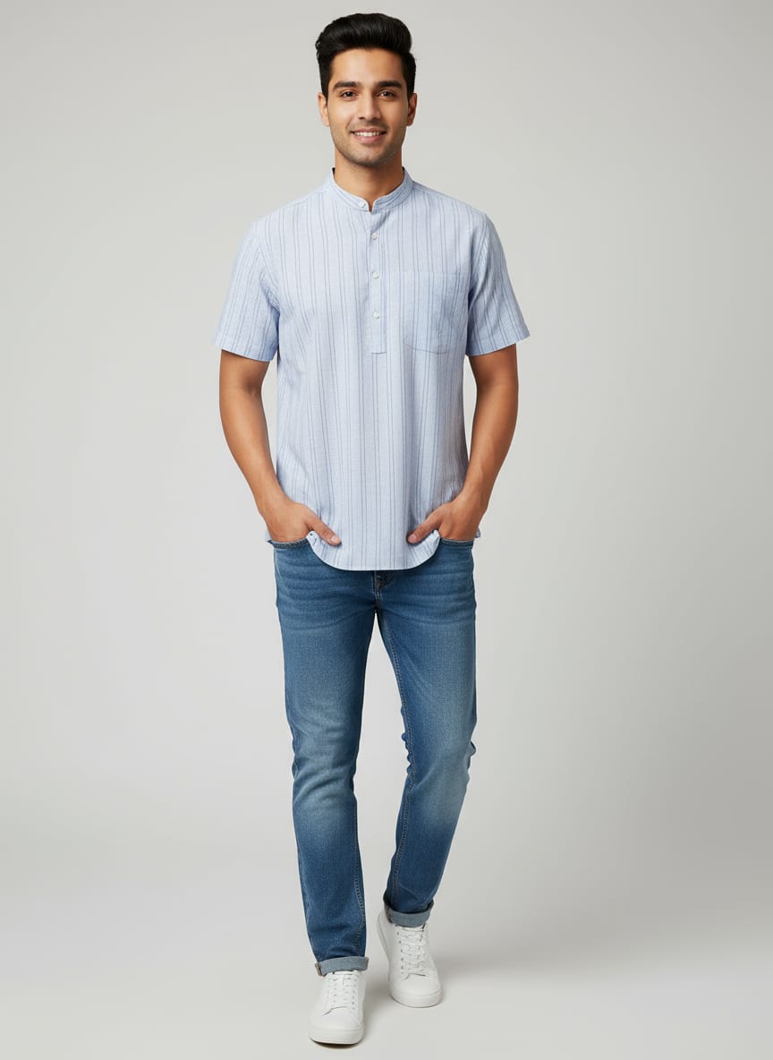 Linen Cotton Super Short Kurta