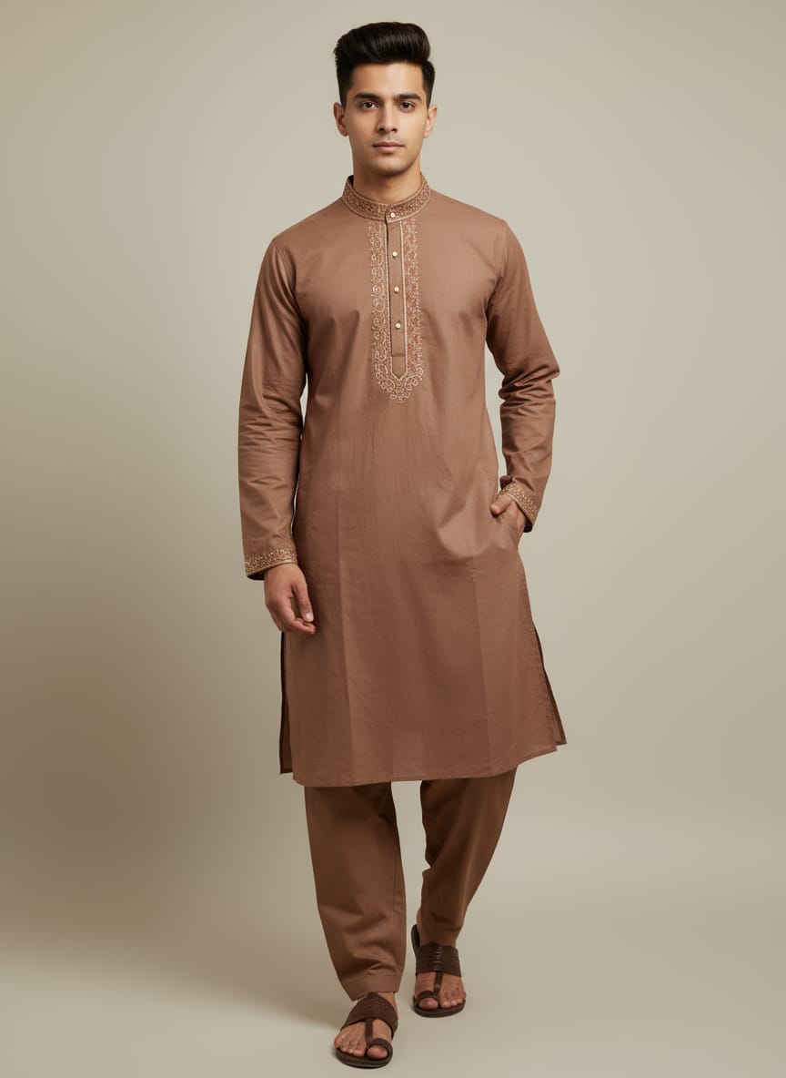 Embroidered Lawn Cotton Kurta Set