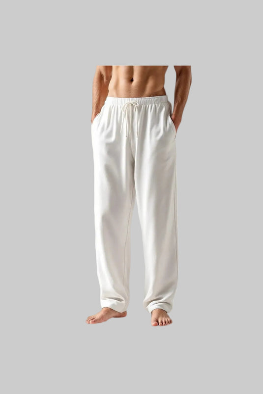 Translation missing: en.White Elastic Pant Cut Pajama