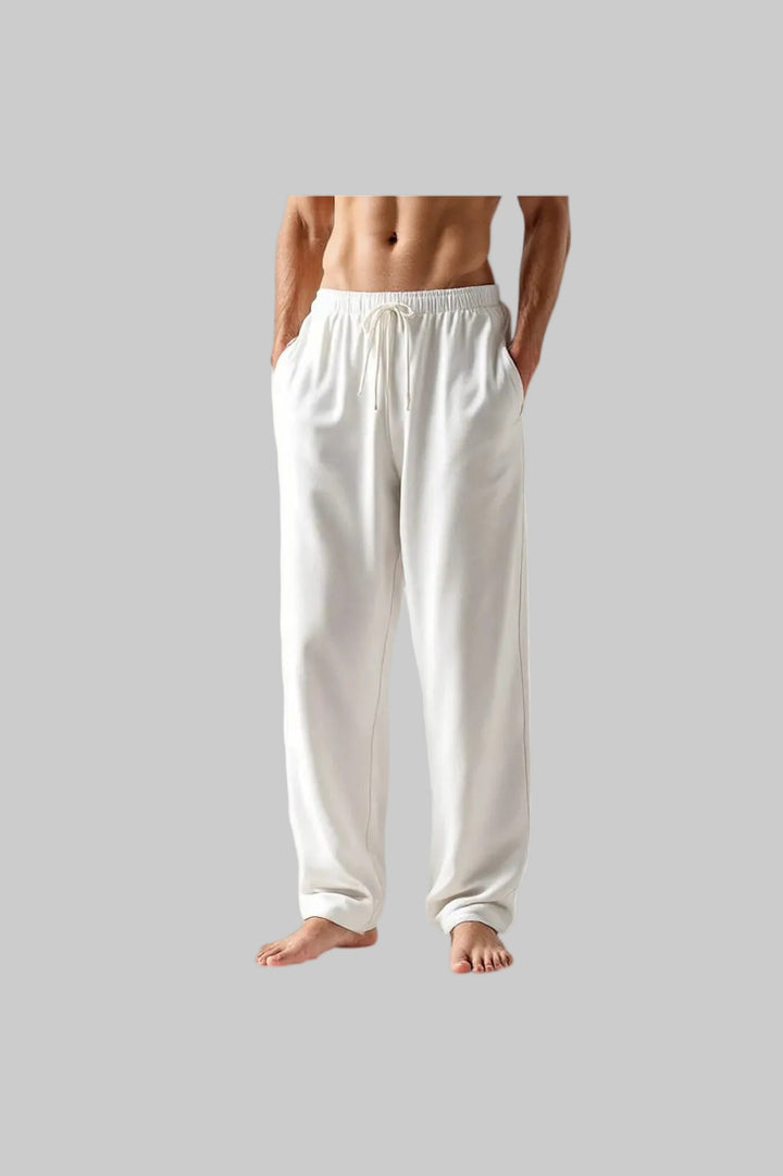 Translation missing: en.White Elastic Pant Cut Pajama