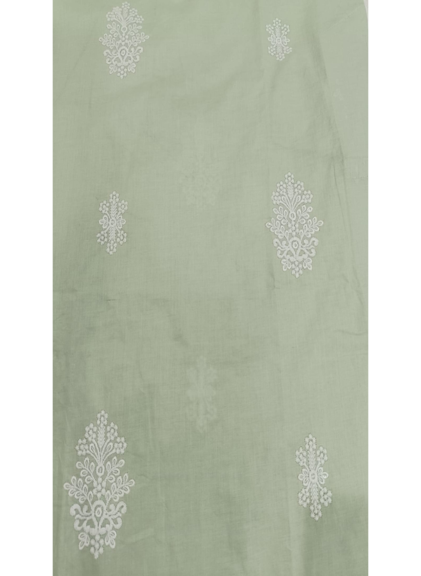 Embroidered Kurta with White Pant Cut Pajama