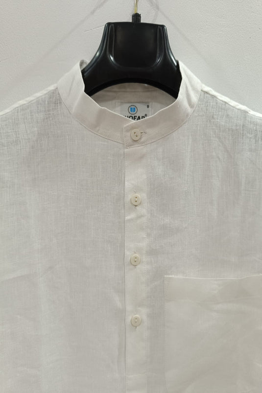 Translation missing: en.Men's Linen White Kurta