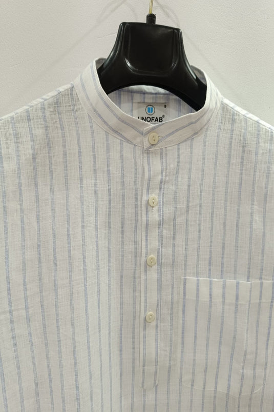 Translation missing: en.Men's Linen Cotton Striped Kurta