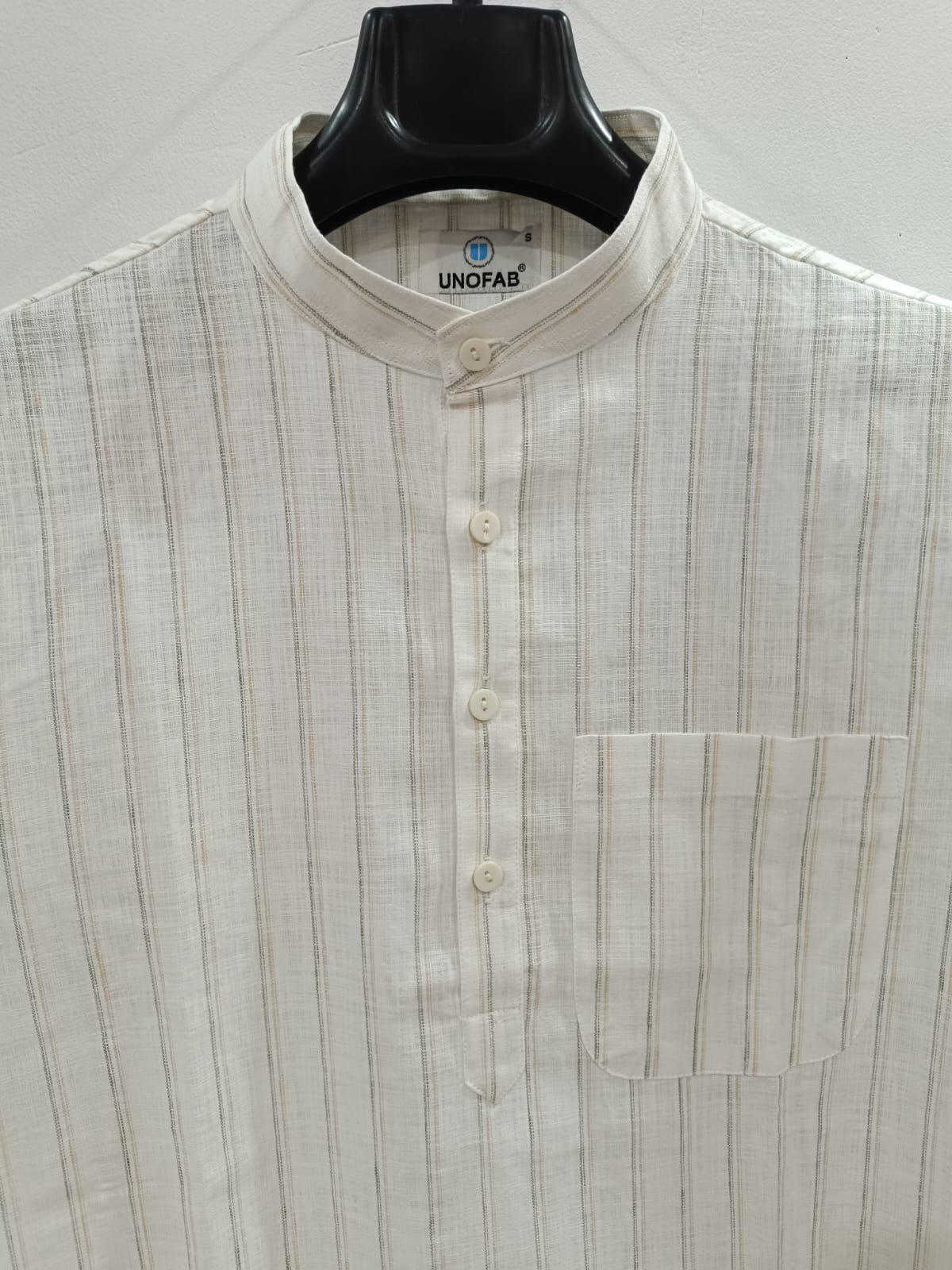 Men's Linen Striped Kurta