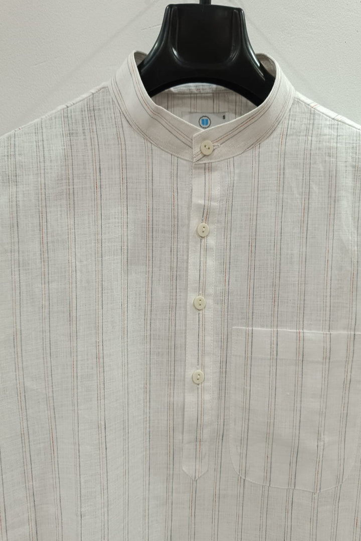 Translation missing: en.Men's Linen Cotton Striped Kurta