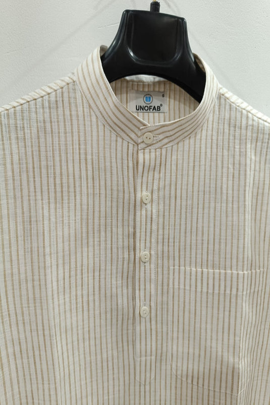 Translation missing: en.Men's Linen Cotton Striped Kurta