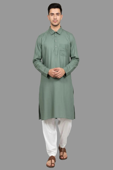 Translation missing: en.Pathani Kurta with White Salwar