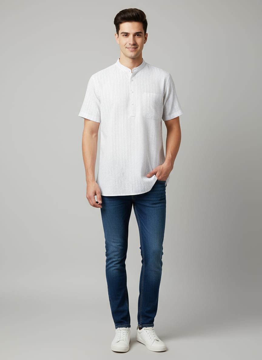 Linen Cotton Super Short Kurta