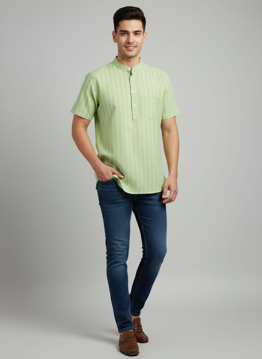 Linen Cotton Super Short Kurta