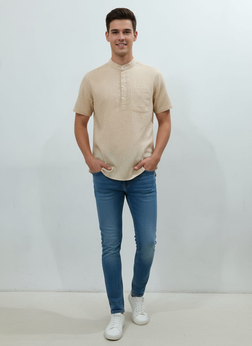 Linen Cotton Super Short Kurta