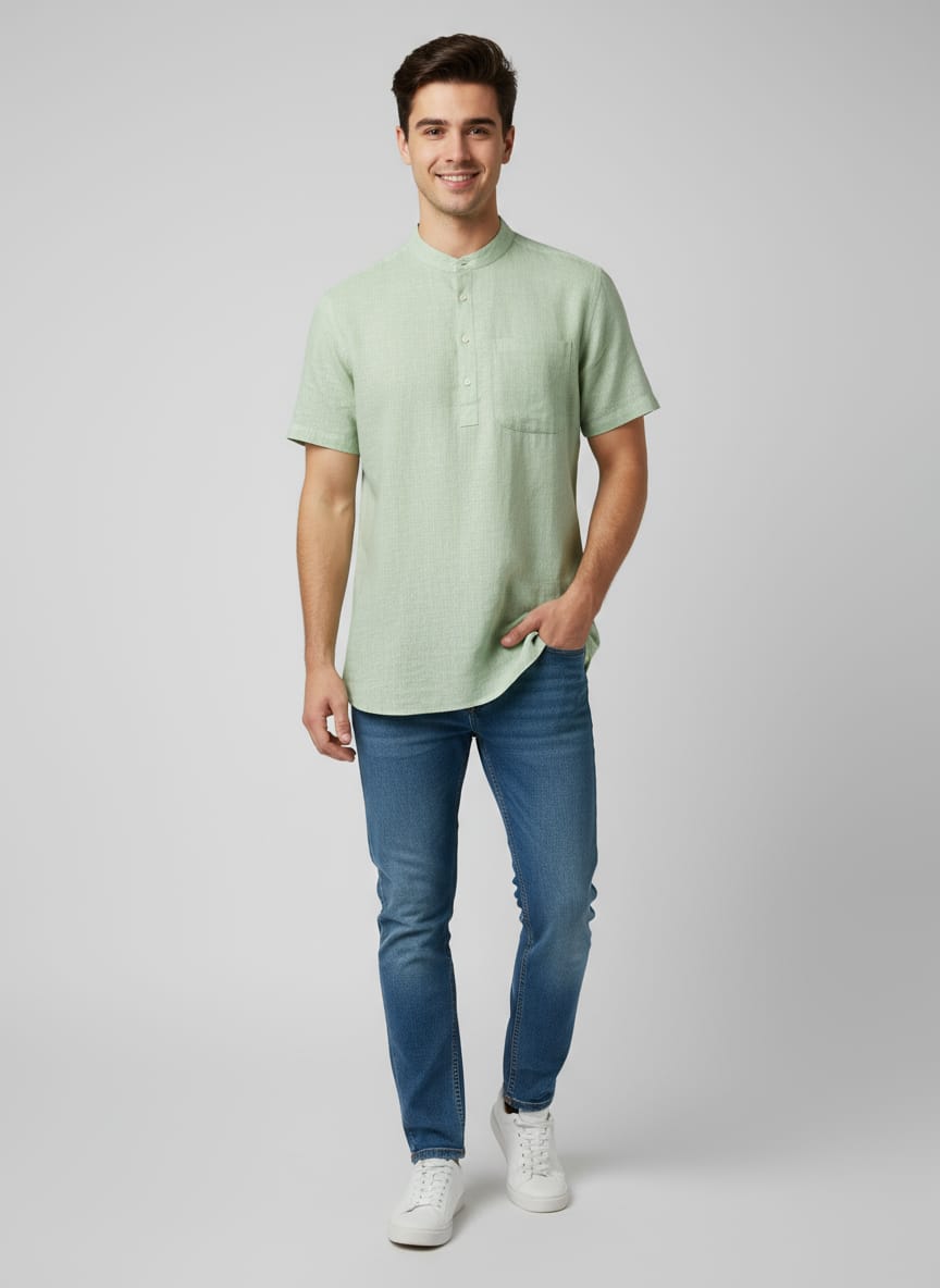 Linen Cotton Super Short Kurta