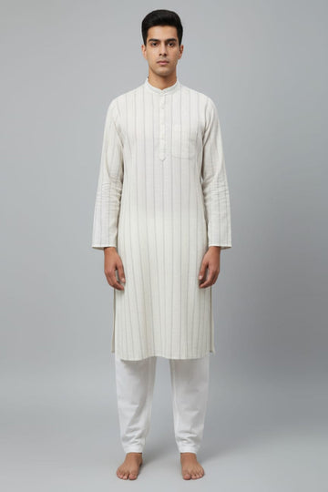 Translation missing: en.Men's Cotton Blend Striped Kurta